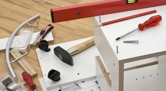 Assembly of furniture