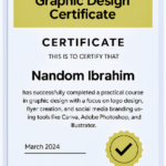 Graphic design certificate