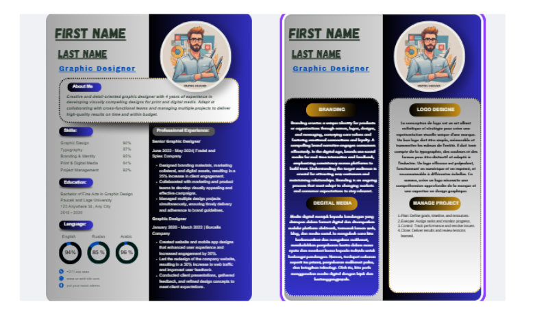 إليك قوالب السيرة الذاتية على CANVA! - portfolio - 0