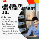 Data entry, lead generations,pdf conversion - Remote
