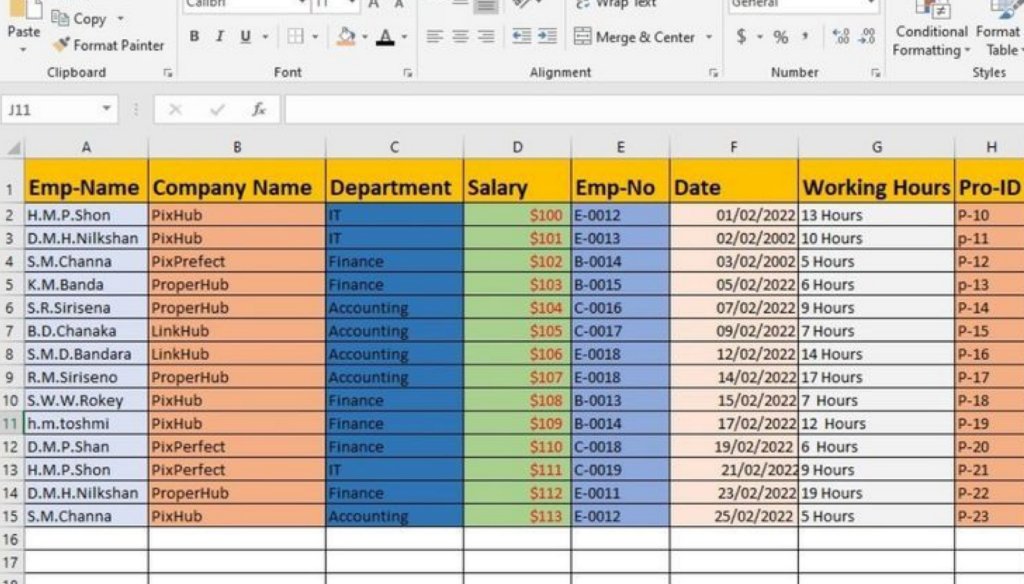 Enter data on Microsoft Excel - portfolio - 0