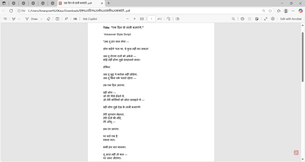 Amanpreet Kaur - portfolio - 1