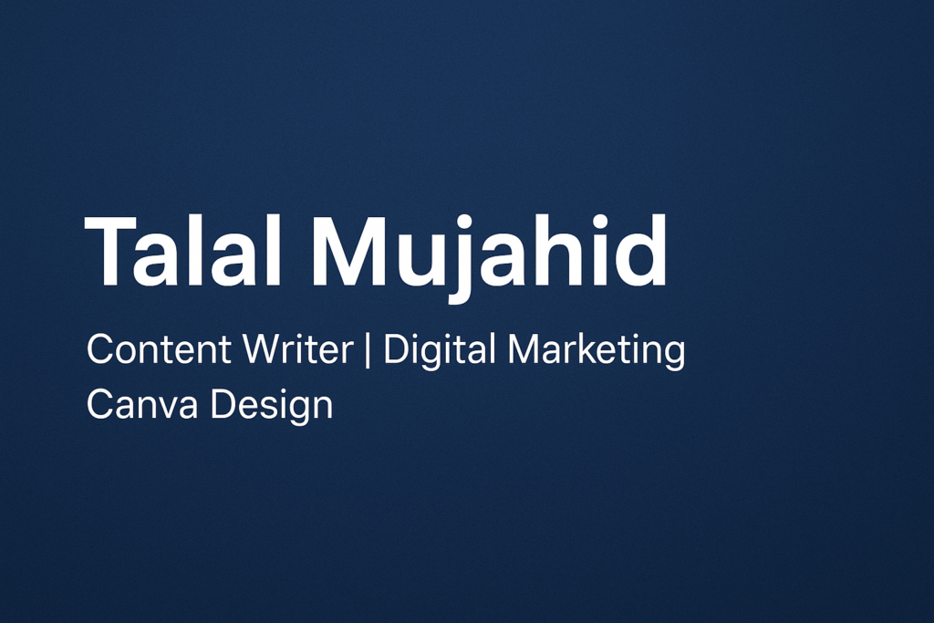 TALAL MUJAHID - cover