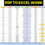 I will do data entry and pdf to excel tasks