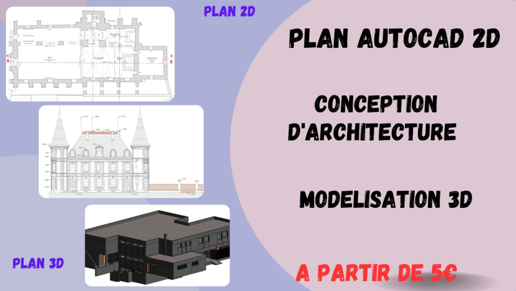 Je vais dessiner votre plan 2D sur AutoCAD - portfolio - 0