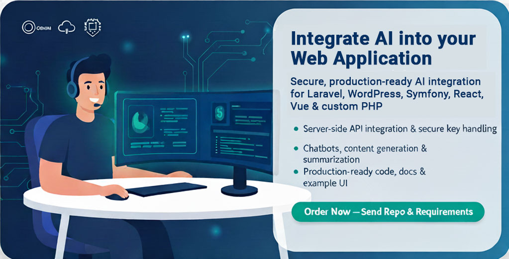 Add ChatGPT or any AI Integration to your Web Application - portfolio - 0