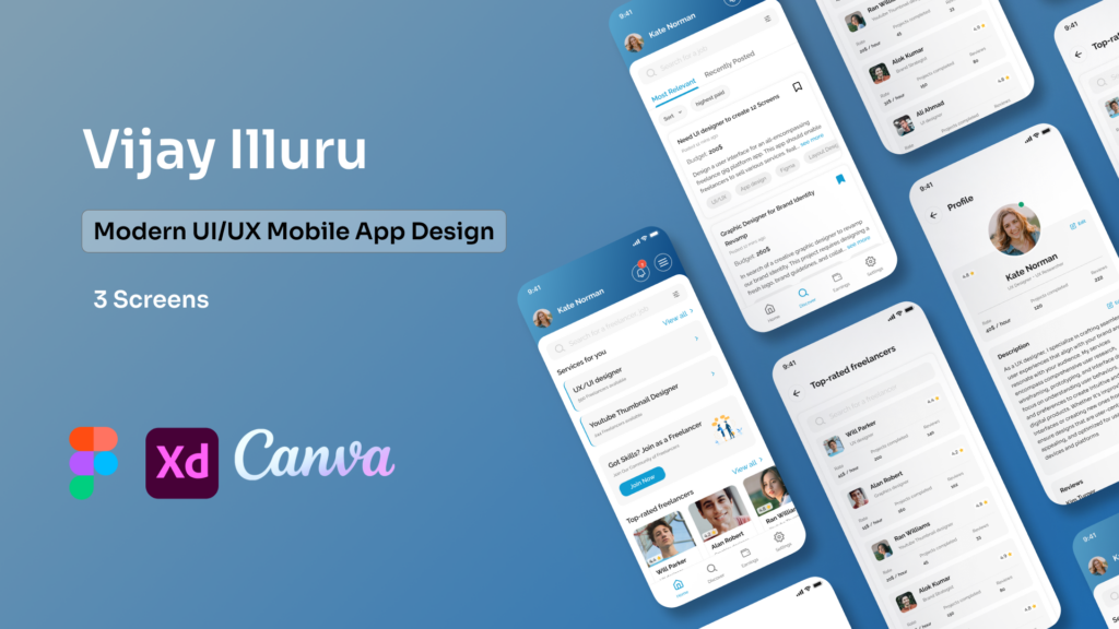 I will create Professional UI/UX Design for Web & Mobile Applications - portfolio - 1