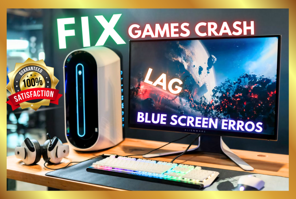 correction d’erreurs de jeu, de plantages sur écran bleu, de bugs, de décalage à faible fps, de jeux PC Steam - portfolio - 0