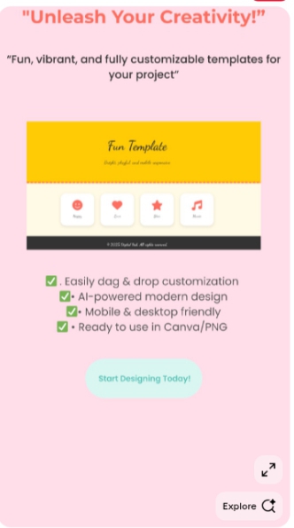 « Je vais créer des modèles de réseaux sociaux modifiables pour Pinterest et Instagram. » - portfolio - 1