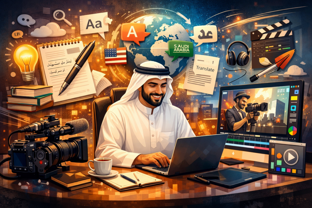 كاتب محتوى وترجمة وتصميم محرر فيديو - portfolio - 0