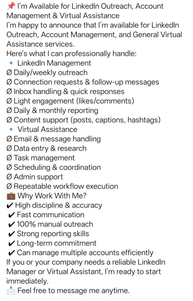 I will be your virtual assistant - portfolio - 0