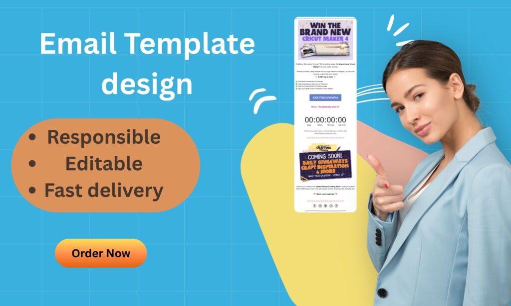 I will create responsive Mailchimp email templates design in 1 days - portfolio - 0