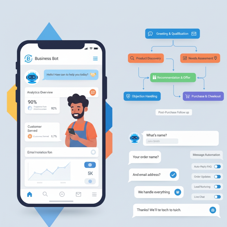 Chatbot commercial MSME – Structure prête à l’emploi - portfolio - 0