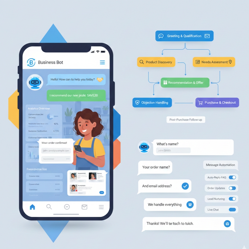 Chatbot commercial MSME – Structure prête à l’emploi - portfolio - 1