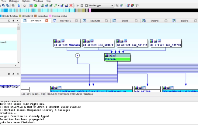 Exploring the program with IDA Pro - portfolio - 0