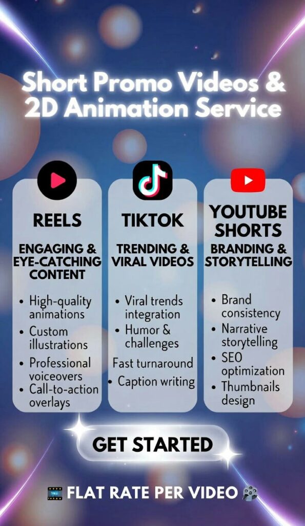 Courtes vidéos promotionnelles & animation 2D (Reels, TikTok, YouTube Shorts) - portfolio - 0