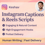 I will write engaging Instagram captions and reels scripts for your content