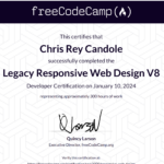 Freecodecamp Certificate
