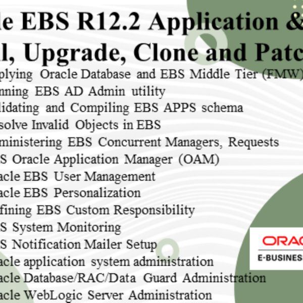 Remote - oracle ebs r12 apps and ebs database installation, upgrade ...