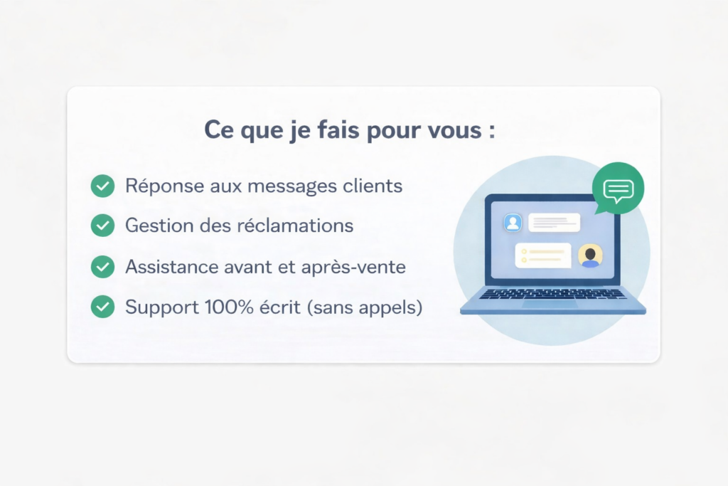 Je vais gérer votre support client par chat (sans appels) - portfolio - 2