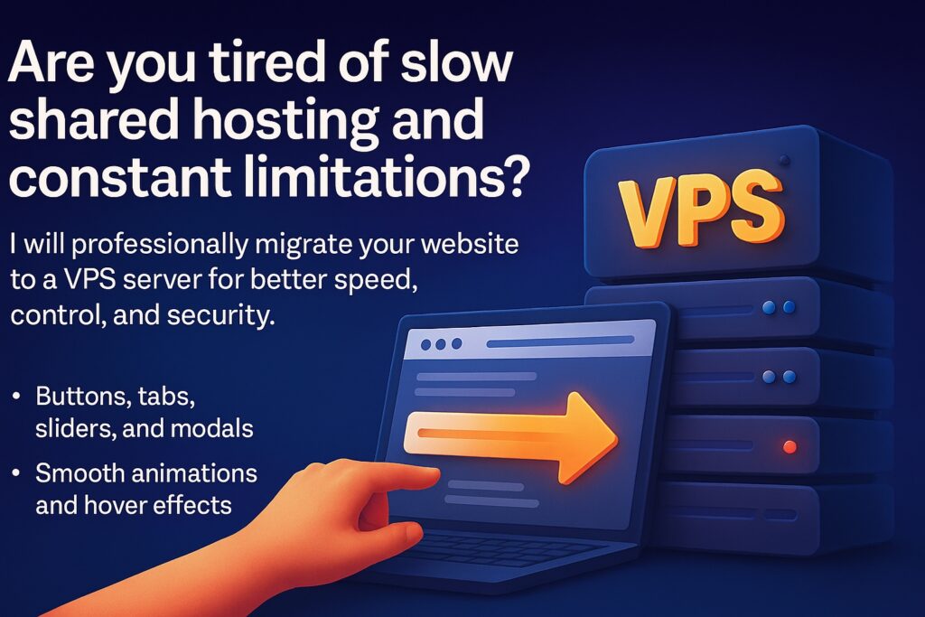 I will migrate your website from shared hosting to VPS server - portfolio - 0