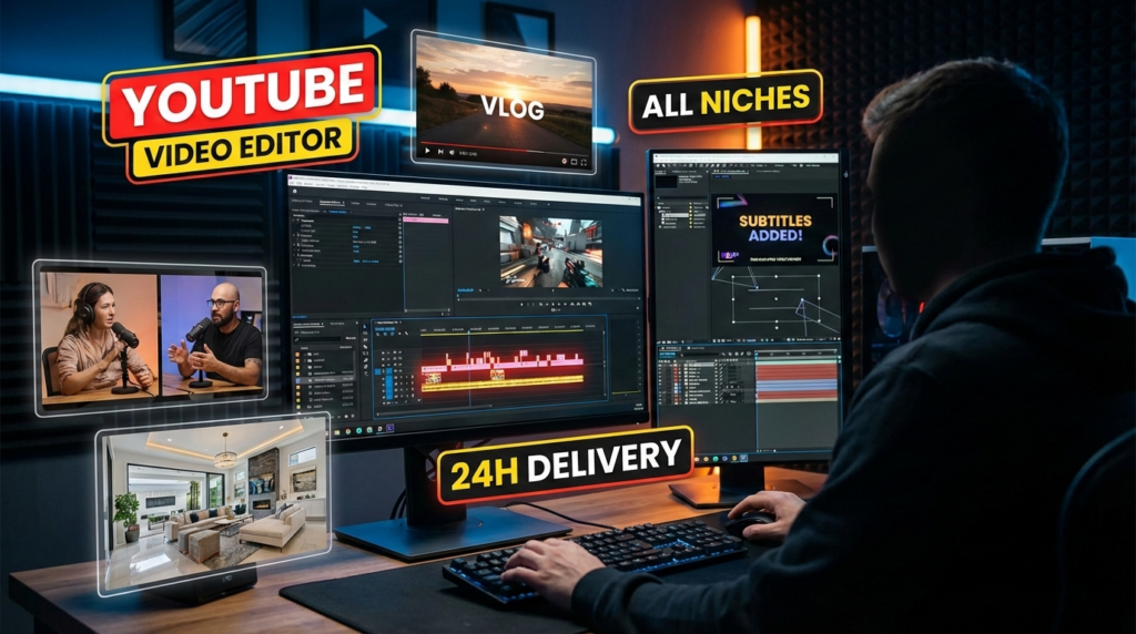 Je ferai du montage professionnel en tant que monteur vidéo YouTube en 24h - portfolio - 0