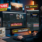 I will do professional editing as your youtube video editor in 24h
