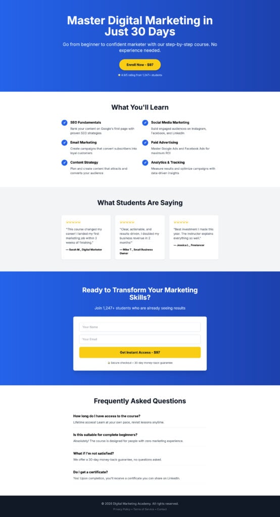 Get a Professional Landing Page That Converts - portfolio - 0