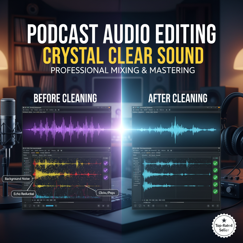 Nettoyage vocal dans un podcast - portfolio - 1