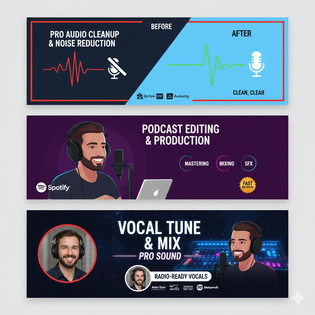 Nettoyage vocal dans un podcast - portfolio - 0