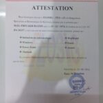 Attestation en informatique.