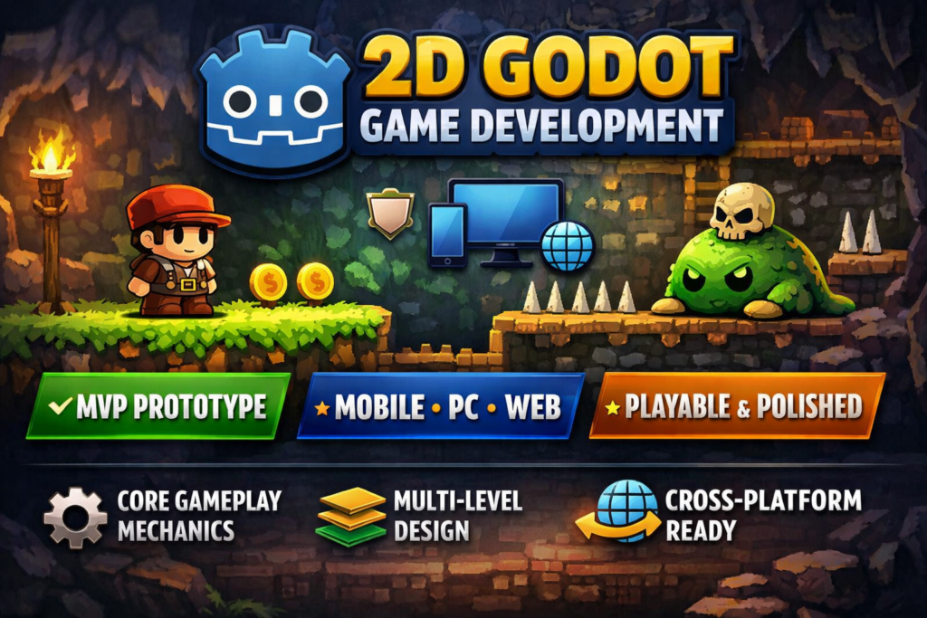 2D MVP Godot Développement de Jeux et Conception de Prototype de Jeu Godot pour mobile, PC Web - portfolio - 0