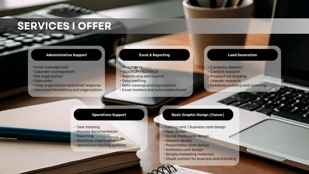 Je fournirai des services professionnels d’assistant virtuel pour simplifier vos tâches - portfolio - 2