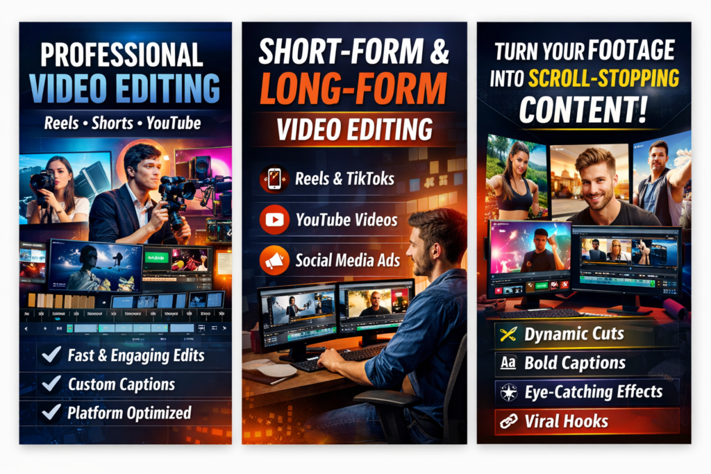 Monteur vidéo créatif | Reels, vidéos YouTube et publicités sur les réseaux sociaux - portfolio - 0