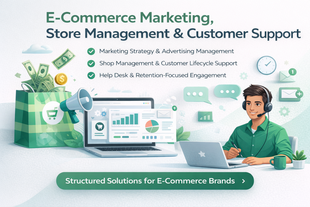 Marketing e-commerce, gestion de boutique et support client - portfolio - 0