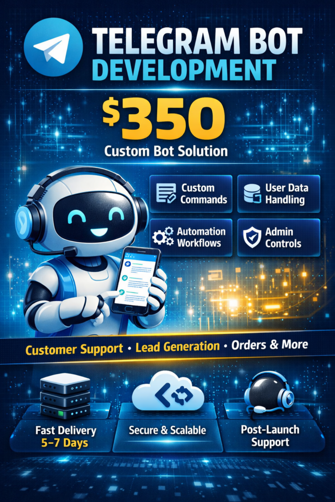 I will build you a telegram bot for anything for $350 - portfolio - 0