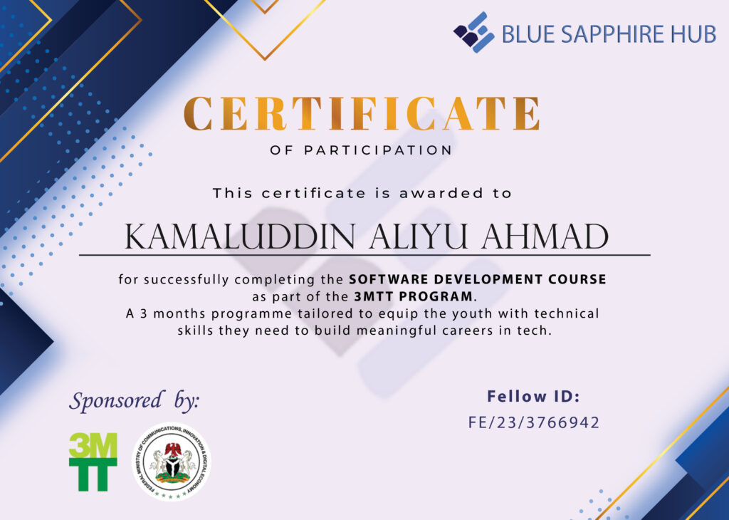 Kamaluddin Aliyu Ahmad - portfolio - 2