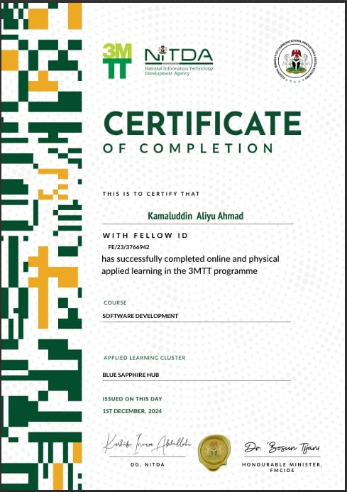 Kamaluddin Aliyu Ahmad - portfolio - 1