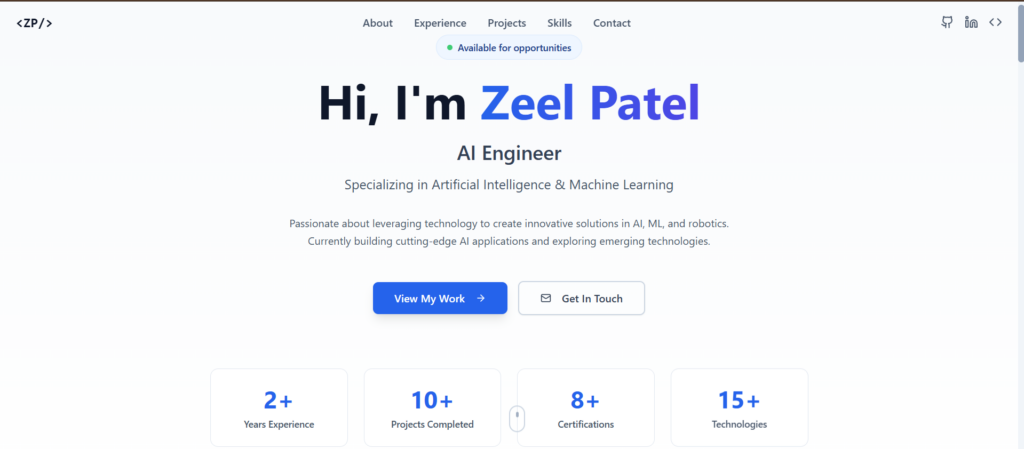 Zeel Patel - portfolio - 0