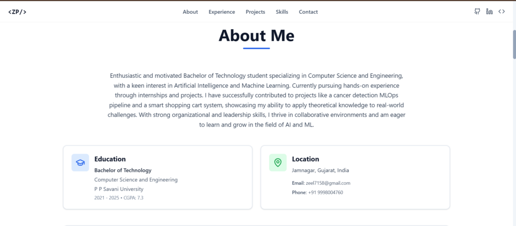 Zeel Patel - portfolio - 1