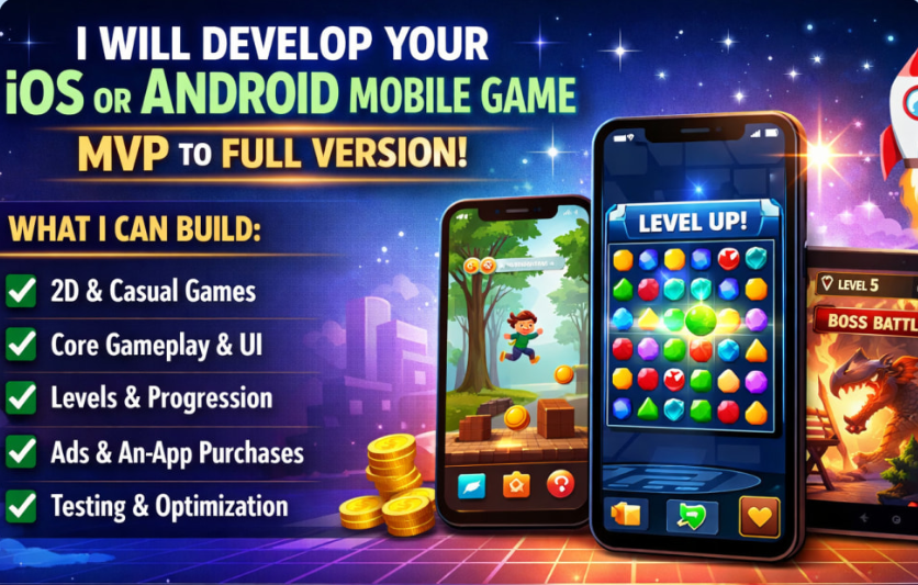 تطوير ألعاب الهواتف المحمولة لنظام iOS/Android (من MVP حتى الإصدار الكامل) - portfolio - 0