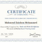 دبلوم تطوير الواجهة الخلفية (Node.js)