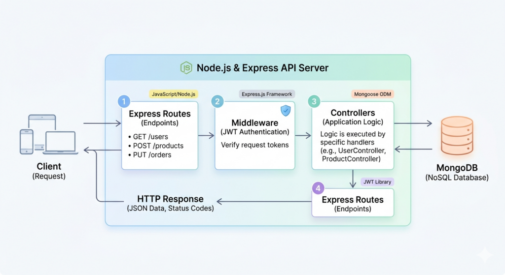 Node.js، تطوير الخلفية لأجهزة Express & NestJS | واجهة برمجة التطبيقات (API) والمصادقة - portfolio - 0