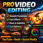 تحويل مقاطع RAW إلى فيديوهات جذابة مع تعديلات سلسة، وانتقالات إبداعية، وتشطيب نظيف. مثالي للريلز، والمقاطع القصيرة، والمحتوى الإلكتروني.