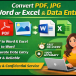 Format pdf to excel completely editable and analytical
