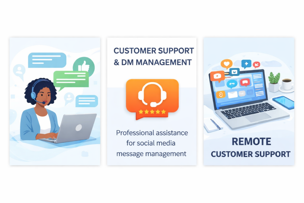 "I will respond to your customer messages and social media DMs in a professional manner. I will handle and reply to your customer messages on Instagra - portfolio - 0