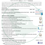 Professional CV with Saudi character with logos - Remote