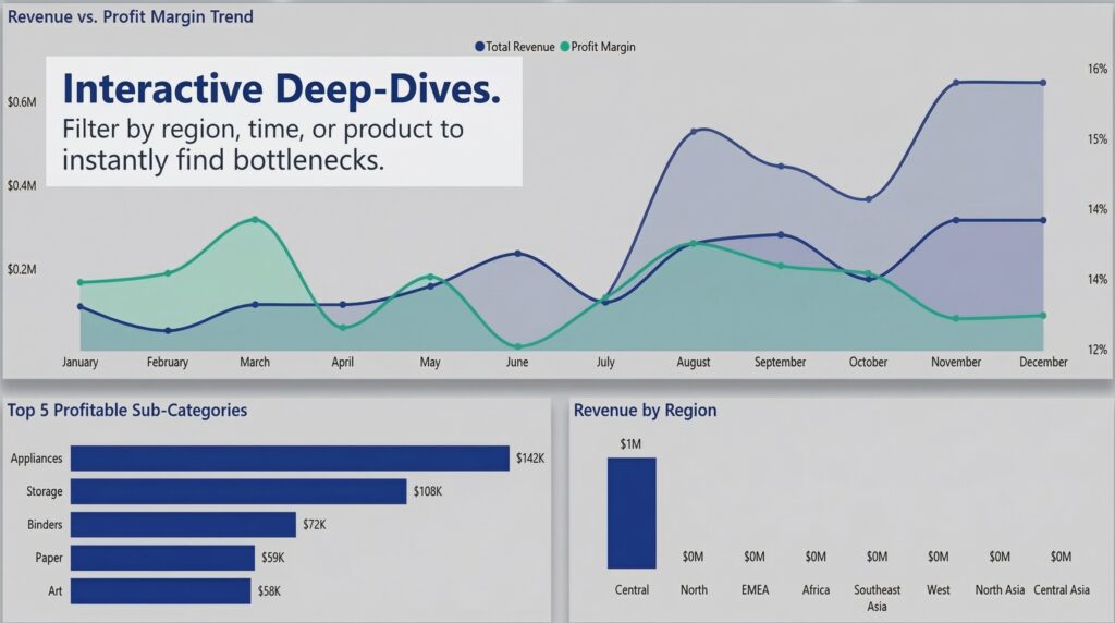 I will build an Executive Power BI Dashboard for your Business - portfolio - 2