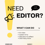 I can create your Youtube, Insta reel, vlog videos 