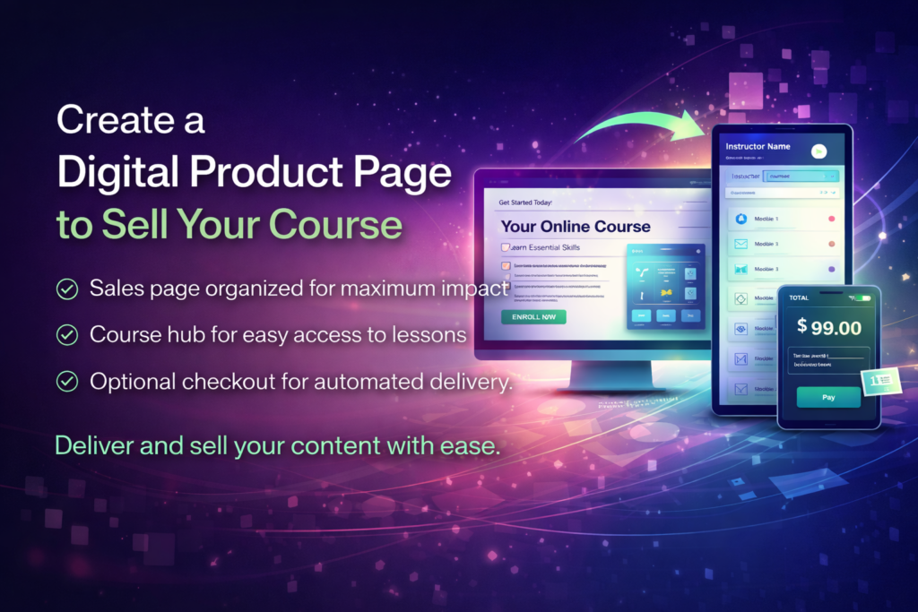 Course Sales Page + Delivery Hub Setup - portfolio - 0